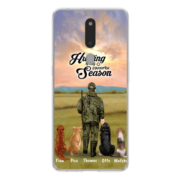 Custom Personalized Hunting Phone Case - Man/Woman With Upto 4 Dogs - Phone Case For Xiaomi, Huawei and Oppo - 4168OK