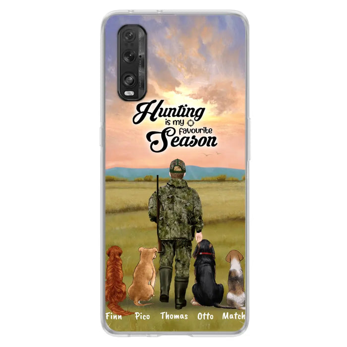 Custom Personalized Hunting Phone Case - Man/Woman With Upto 4 Dogs - Phone Case For Xiaomi, Huawei and Oppo - 4168OK