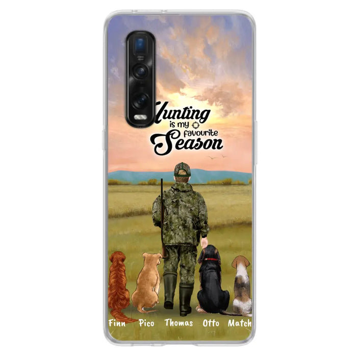 Custom Personalized Hunting Phone Case - Man/Woman With Upto 4 Dogs - Phone Case For Xiaomi, Huawei and Oppo - 4168OK