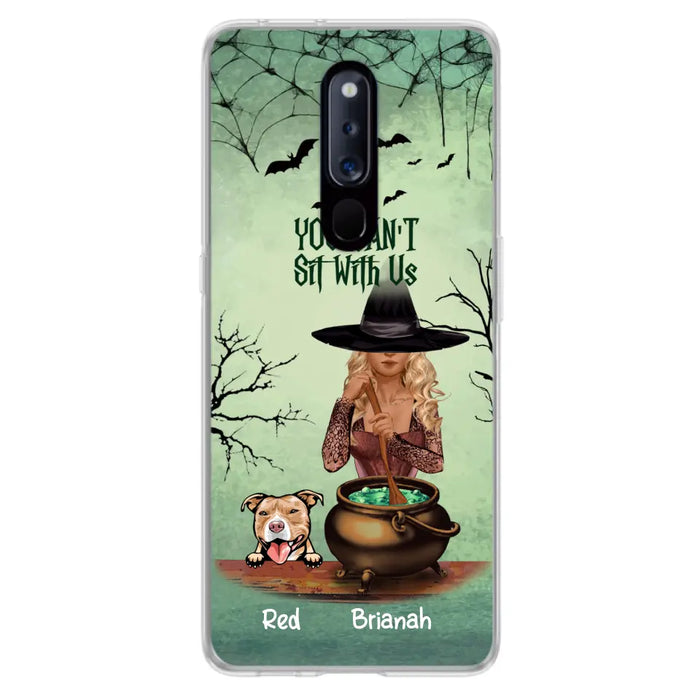 Custom Personalized Dog And Witch Phone Case - Upto 4 Dogs - You Can't Sit With Us - Phone Case For Xiaomi, Huawei and Oppo