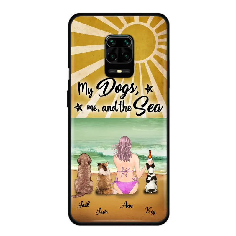 Personalized Dog Mom Beach Phone Case - Up to 3 Dogs - My Dogs, Me And The Sea