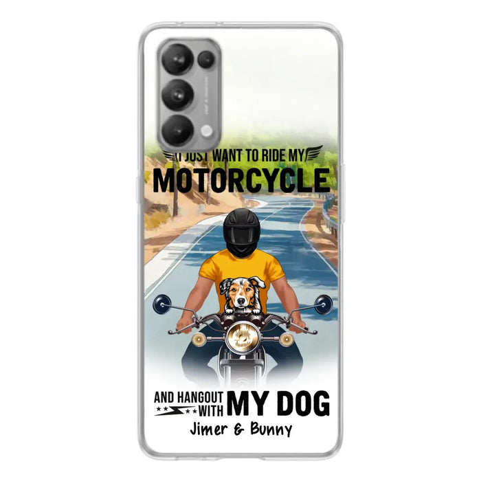 Custom Personalized Dog With Biker Phone Case - Upto 3 Dogs - Gifts For Dog Lover - Hangout With My Dog - Phone Case For Xiaomi, Oppo And Huawei