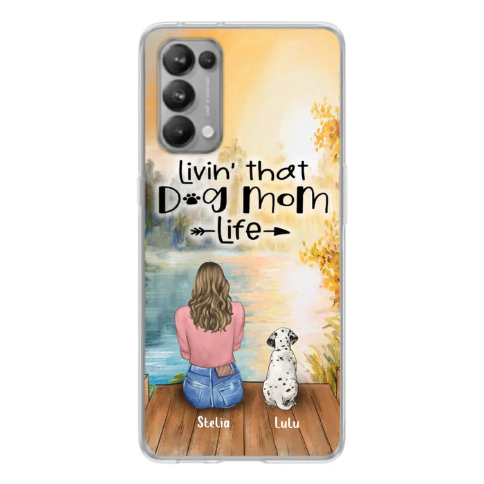 Personalized Dog Mom Phone Case - Case for Huawei, Oppo and Xiaomi - Gift for Dog Lovers with upto 4 Dogs - Livin' that dog mom life