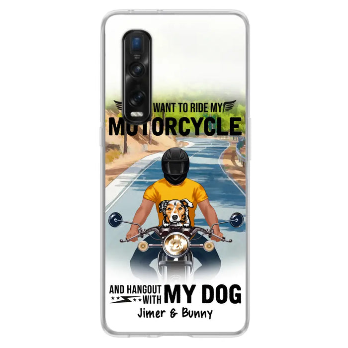 Custom Personalized Dog With Biker Phone Case - Upto 3 Dogs - Gifts For Dog Lover - Hangout With My Dog - Phone Case For Xiaomi, Oppo And Huawei