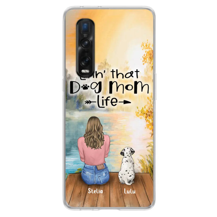 Personalized Dog Mom Phone Case - Case for Huawei, Oppo and Xiaomi - Gift for Dog Lovers with upto 4 Dogs - Livin' that dog mom life