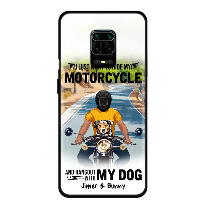 Custom Personalized Dog With Biker Phone Case - Upto 3 Dogs - Gifts For Dog Lover - Hangout With My Dog - Phone Case For Xiaomi, Oppo And Huawei