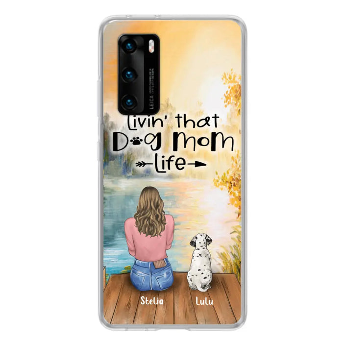 Personalized Dog Mom Phone Case - Case for Huawei, Oppo and Xiaomi - Gift for Dog Lovers with upto 4 Dogs - Livin' that dog mom life