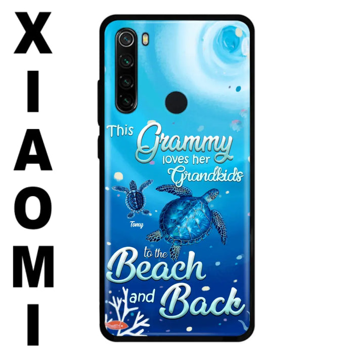 Custom Personalized Grandma Turtle Phone Case - Upto 6 Turtles - This Grammy Loves Her Grandkids To The Beach And Back - For Xiaomi, Oppo And Huawei Phone Case - HWDFYR