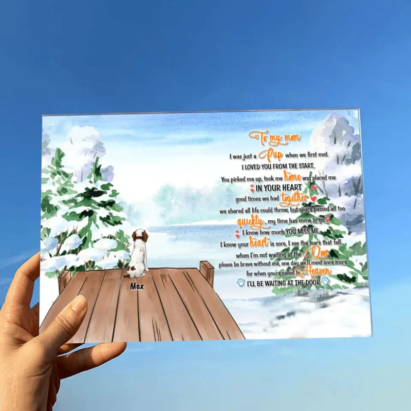 Personalized Memorial Pets Acrylic Plaque - Up to 4 Pets - Gift Idea For Dog/Cat Lovers - To My Mom