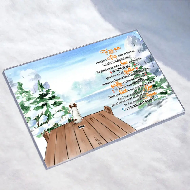 Personalized Memorial Pets Acrylic Plaque - Up to 4 Pets - Gift Idea For Dog/Cat Lovers - To My Mom