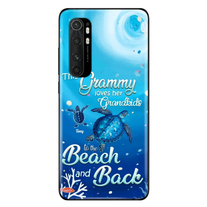 Custom Personalized Grandma Turtle Phone Case - Upto 6 Turtles - This Grammy Loves Her Grandkids To The Beach And Back - For Xiaomi, Oppo And Huawei Phone Case - HWDFYR