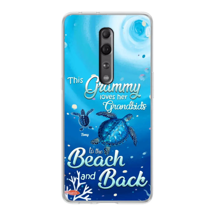 Custom Personalized Grandma Turtle Phone Case - Upto 6 Turtles - This Grammy Loves Her Grandkids To The Beach And Back - For Xiaomi, Oppo And Huawei Phone Case - HWDFYR