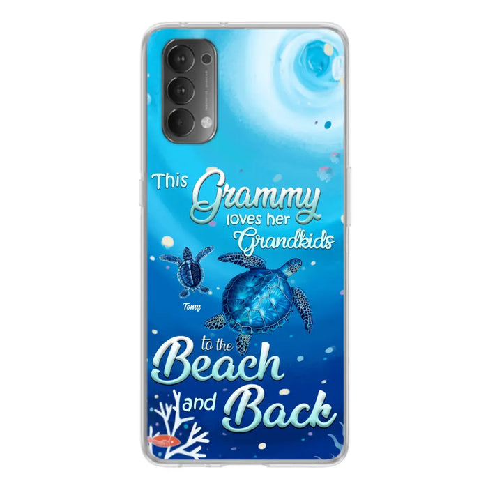 Custom Personalized Grandma Turtle Phone Case - Upto 6 Turtles - This Grammy Loves Her Grandkids To The Beach And Back - For Xiaomi, Oppo And Huawei Phone Case - HWDFYR