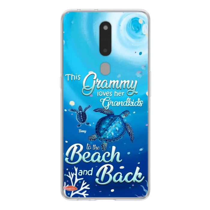 Custom Personalized Grandma Turtle Phone Case - Upto 6 Turtles - This Grammy Loves Her Grandkids To The Beach And Back - For Xiaomi, Oppo And Huawei Phone Case - HWDFYR