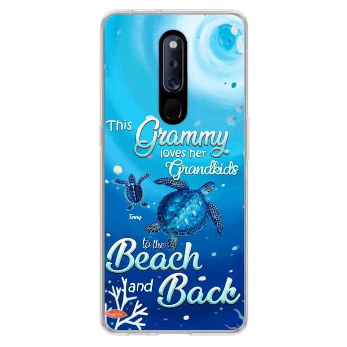 Custom Personalized Grandma Turtle Phone Case - Upto 6 Turtles - This Grammy Loves Her Grandkids To The Beach And Back - For Xiaomi, Oppo And Huawei Phone Case - HWDFYR