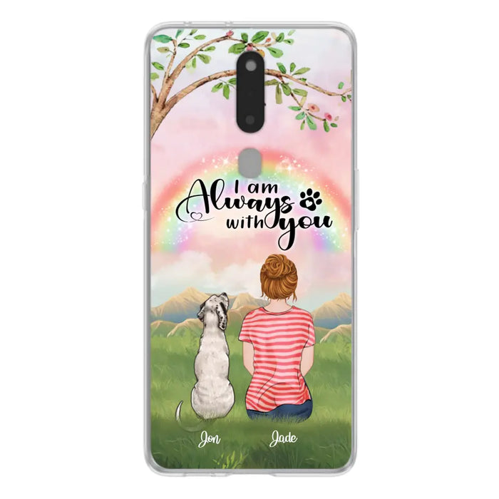 Custom Personalized Dog Mom/Dad Phone Case - Upto 4 Dogs - Best Gift For Dog Lover - I Am Always With You - Case For Oppo Huawei Xiaomi - 5BWJPA