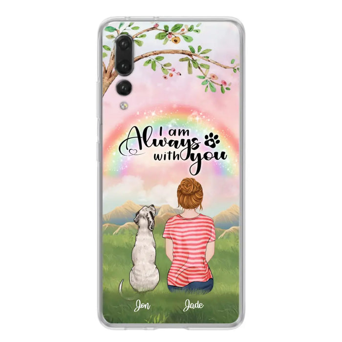 Custom Personalized Dog Mom/Dad Phone Case - Upto 4 Dogs - Best Gift For Dog Lover - I Am Always With You - Case For Oppo Huawei Xiaomi - 5BWJPA