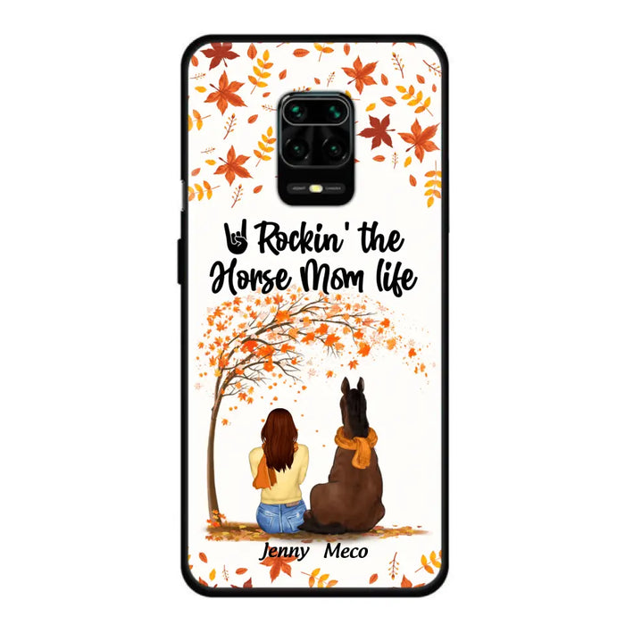 Custom Personalized Horse Mom In Autumn Phone Case - Girl With Upto 3 Horses - Case For Xiaomi, Oppo And Huawei