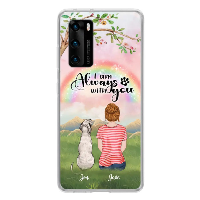 Custom Personalized Dog Mom/Dad Phone Case - Upto 4 Dogs - Best Gift For Dog Lover - I Am Always With You - Case For Oppo Huawei Xiaomi - 5BWJPA