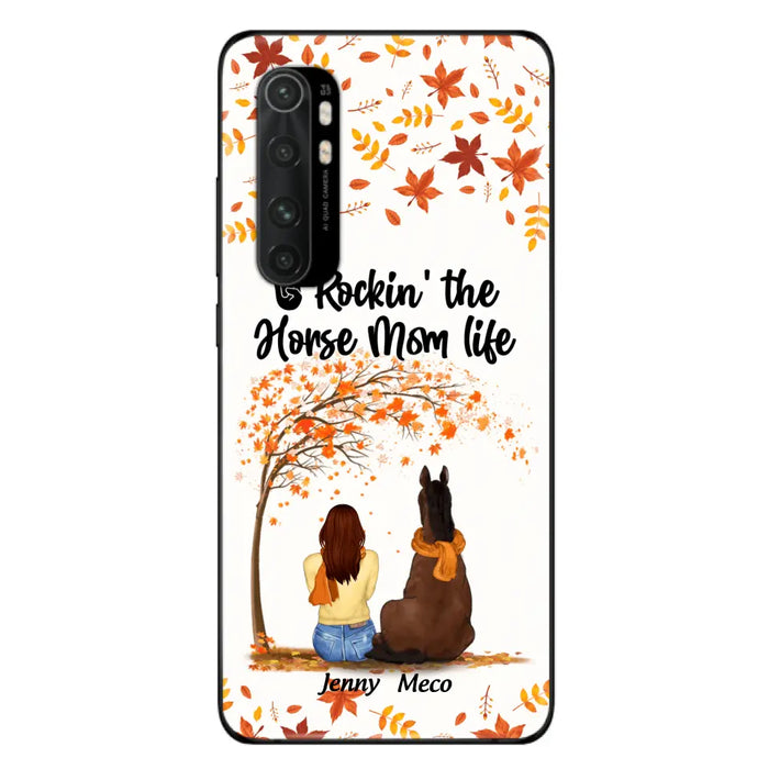 Custom Personalized Horse Mom In Autumn Phone Case - Girl With Upto 3 Horses - Case For Xiaomi, Oppo And Huawei