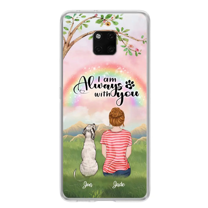 Custom Personalized Dog Mom/Dad Phone Case - Upto 4 Dogs - Best Gift For Dog Lover - I Am Always With You - Case For Oppo Huawei Xiaomi - 5BWJPA