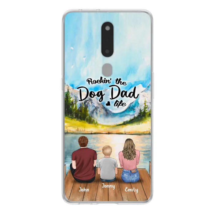 Custom Personalized Parents Pet Phone Case - Parents With 1 Kid And Upto 2 Pets - Case For Xiaomi, Oppo And Huawei