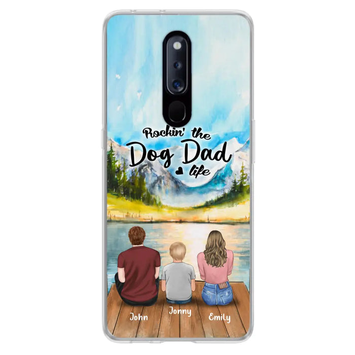 Custom Personalized Parents Pet Phone Case - Parents With 1 Kid And Upto 2 Pets - Case For Xiaomi, Oppo And Huawei