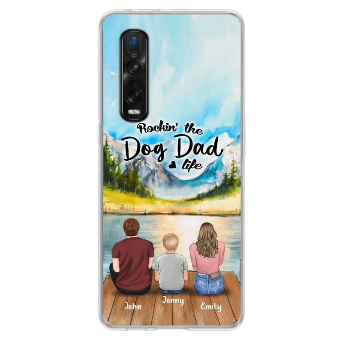 Custom Personalized Parents Pet Phone Case - Parents With 1 Kid And Upto 2 Pets - Case For Xiaomi, Oppo And Huawei