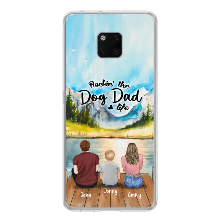 Custom Personalized Parents Pet Phone Case - Parents With 1 Kid And Upto 2 Pets - Case For Xiaomi, Oppo And Huawei