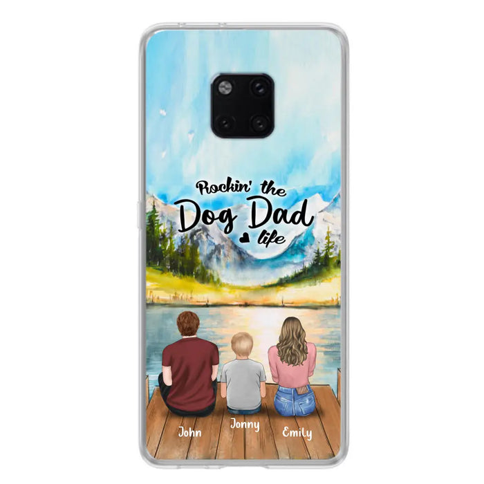 Custom Personalized Parents Pet Phone Case - Parents With 1 Kid And Upto 2 Pets - Case For Xiaomi, Oppo And Huawei