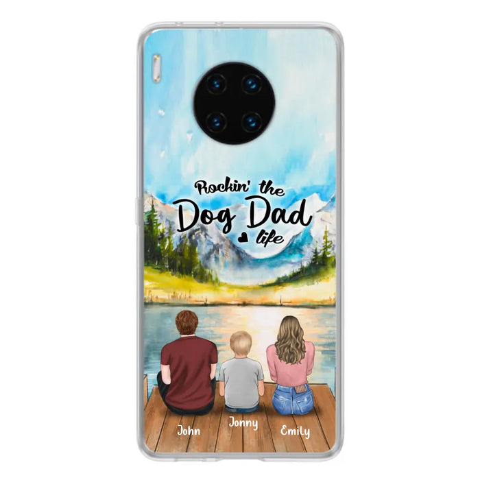 Custom Personalized Parents Pet Phone Case - Parents With 1 Kid And Upto 2 Pets - Case For Xiaomi, Oppo And Huawei