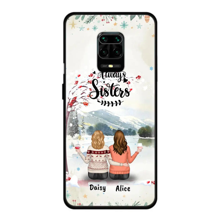Custom Personalized Autumn/Winter/Christmas Sister Phone Case - Upto 3 Girls - Best Gift For Friends - Phone Case For Xiaomi, Oppo And Huawei