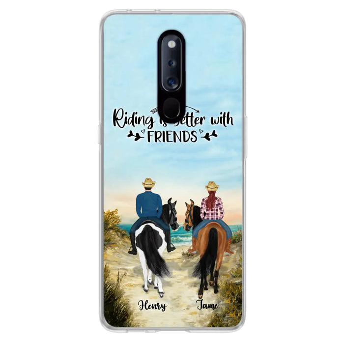 Personalized Friend Riding Horse Phone Case - Best Gift For Horse Lover - Riding Is Better With Friends - Case For Xiaomi, Oppo And Huawei