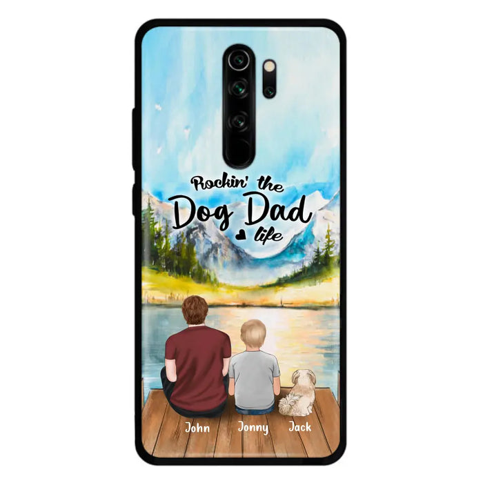 Custom Personalized Dog Mom/Dog Dad Phone Case - Single Mom/Single Dad with 1 Kid and 1 Pet - Rockin' The Dog Dad Life