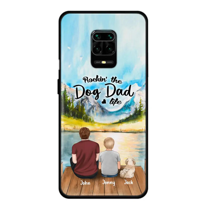 Custom Personalized Dog Mom/Dog Dad Phone Case - Single Mom/Single Dad with 1 Kid and 1 Pet - Rockin' The Dog Dad Life