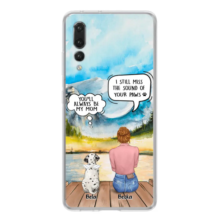 Custom Personalized Memorial Pet Mom Phone Case- Woman With Upto 5 Pets - Best Gift For Pet Lover - It's So Hard To Say Goodbye - Case For Xiaomi/Huawei/Oppo