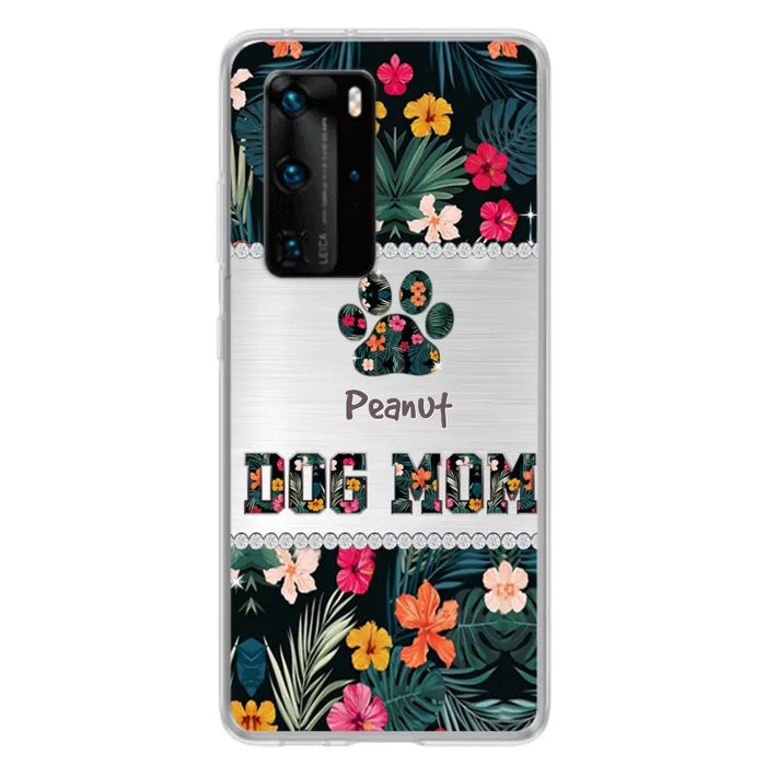 Personalized Custom Phone Case Dog Mom Met Pattern - Gifts Idea For Dog Lover - Dog Mom - Case For Xiaomi, Huawei And Oppo