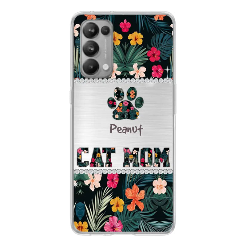 Personalized Custom Phone Case Cat Mom Met Pattern - Gifts Idea For Cat Lover - Cat Mom - Case For Xiaomi, Huawei And Oppo