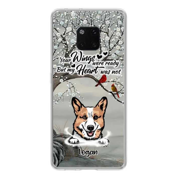 Custom Personalized Memorial Dog Cat Phone Case - Upto 3 Pets - Best Gift For Dog/ Cat Lover - Your Wings Were Ready But My Heart Was Not - Case For Xiaomi, Oppo And Huawei