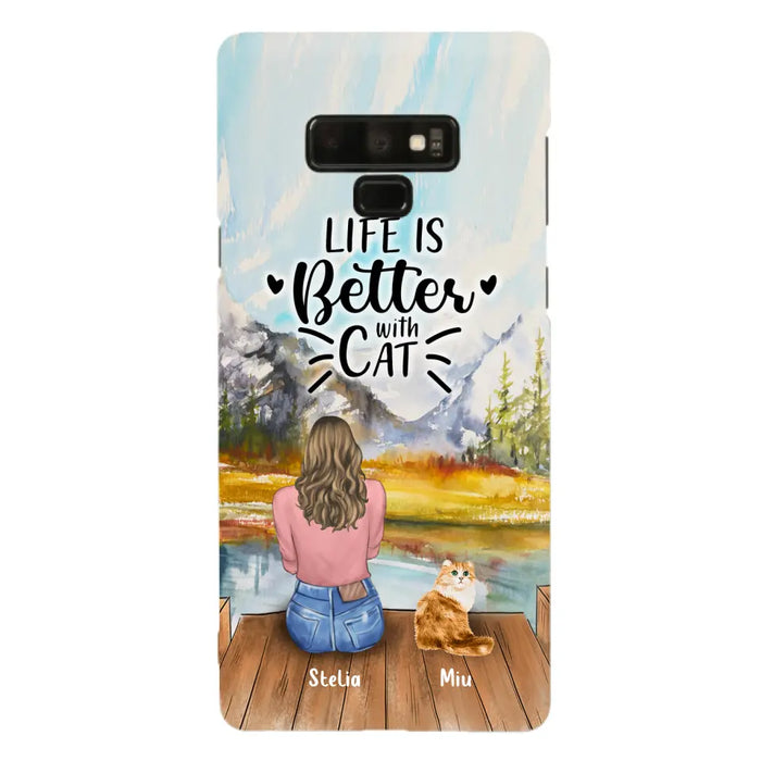 Custom Personalized Cat Mom Phone Case - Gifts For Cat Lovers With Upto 4 Cats - You Had Me At Meow - Case For iPhone(Update Iphone 14), Samsung And Xiaomi