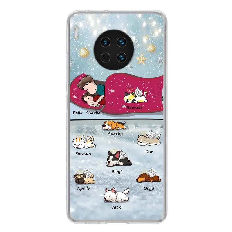 Personalized Couple With Pet Phone Case - Up to 8 Pets - Best Gift For Dog/Cat Lover - Case For Xiaomi, Oppo And Huawei
