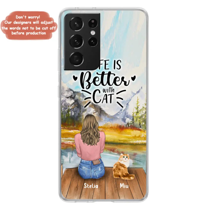 Custom Personalized Cat Mom Phone Case - Gifts For Cat Lovers With Upto 4 Cats - You Had Me At Meow - Case For iPhone(Update Iphone 14), Samsung And Xiaomi