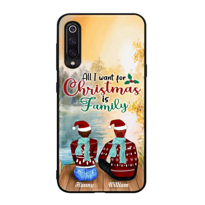 Custom Personalized Family Phone Case - Couple/ Parents With Upto 3 Kids, 3 Pets - Gift For Family - Case For Xiaomi, Oppo And Huawei