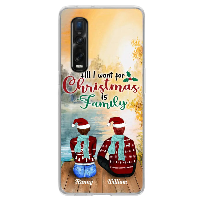 Custom Personalized Family Phone Case - Couple/ Parents With Upto 3 Kids, 3 Pets - Gift For Family - Case For Xiaomi, Oppo And Huawei