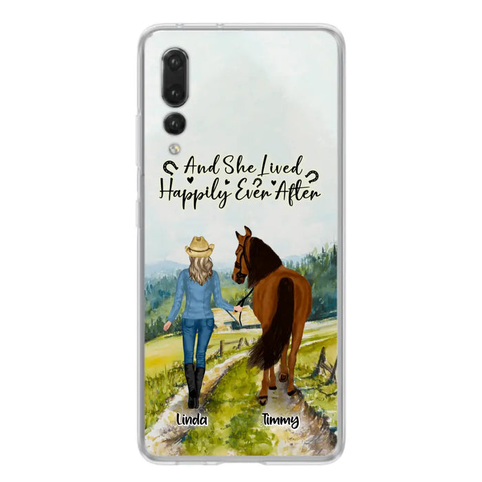 Custom Personalized Horse Girl Phone Case - Upto 4 Horses - Best Gift For Horse Lover - Just A Girl Who Loves Horses - Case For Xiaomi, Huawei & Oppo