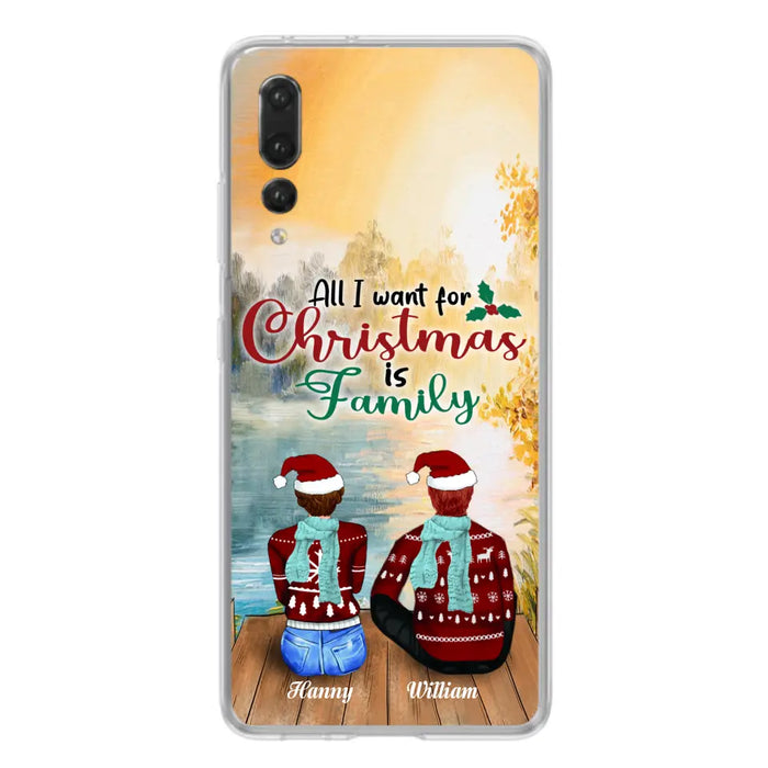 Custom Personalized Family Phone Case - Couple/ Parents With Upto 3 Kids, 3 Pets - Gift For Family - Case For Xiaomi, Oppo And Huawei