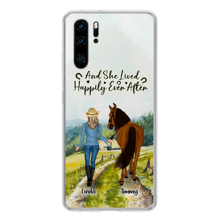 Custom Personalized Horse Girl Phone Case - Upto 4 Horses - Best Gift For Horse Lover - Just A Girl Who Loves Horses - Case For Xiaomi, Huawei & Oppo