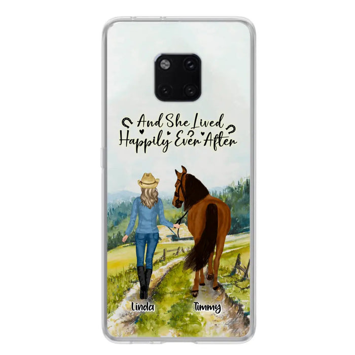 Custom Personalized Horse Girl Phone Case - Upto 4 Horses - Best Gift For Horse Lover - Just A Girl Who Loves Horses - Case For Xiaomi, Huawei & Oppo