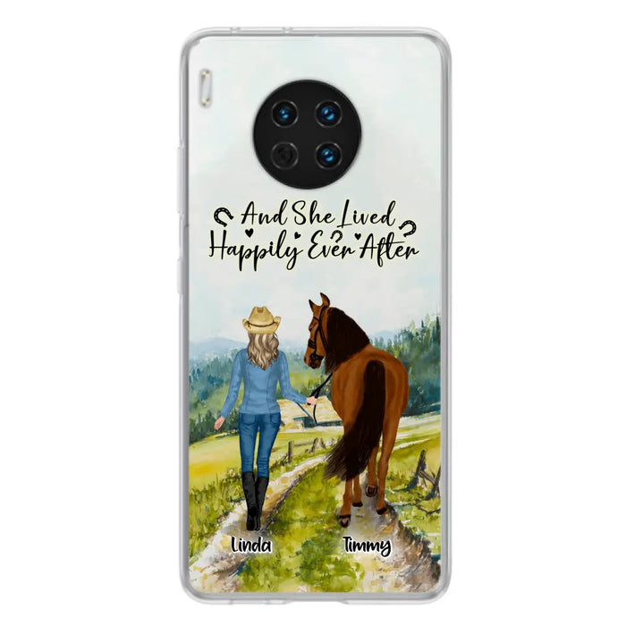 Custom Personalized Horse Girl Phone Case - Upto 4 Horses - Best Gift For Horse Lover - Just A Girl Who Loves Horses - Case For Xiaomi, Huawei & Oppo