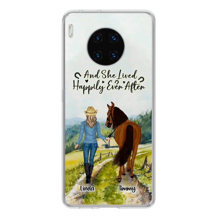 Custom Personalized Horse Girl Phone Case - Upto 4 Horses - Best Gift For Horse Lover - Just A Girl Who Loves Horses - Case For Xiaomi, Huawei & Oppo